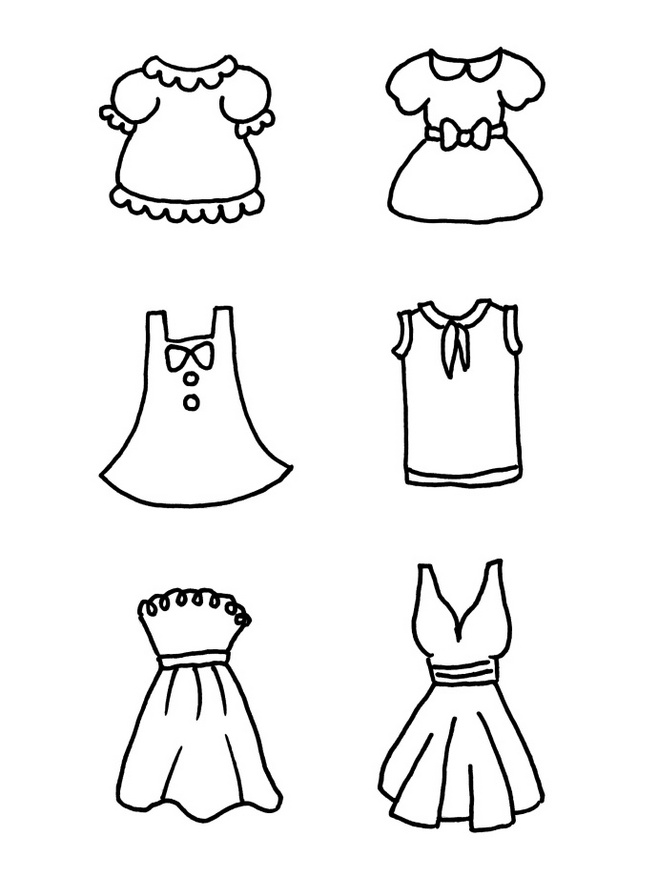 手绘插画服饰素材 卡通与手账风的色彩碰撞
